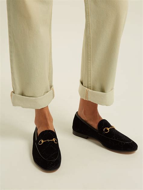 gucci gg velvet slipper|gucci jordaan loafer.